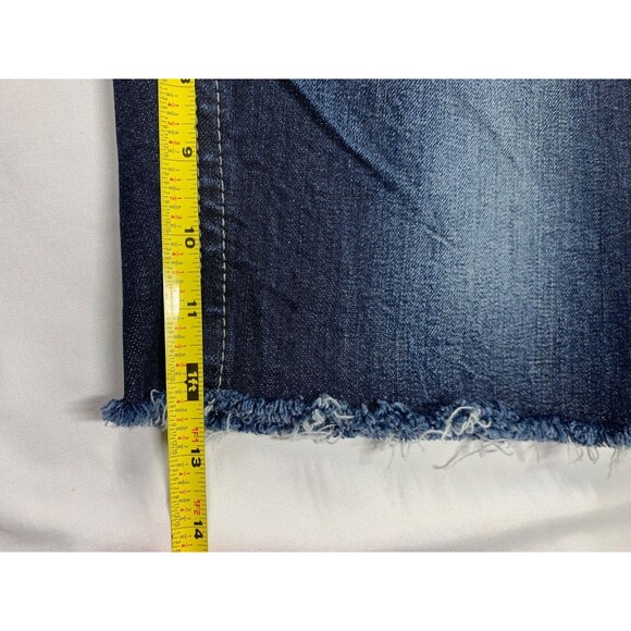 MEK Denim Bermuda Shorts Women's Size 32 Blue Brigitte Back Flap Pockets Stretch - Picture 8 of 11